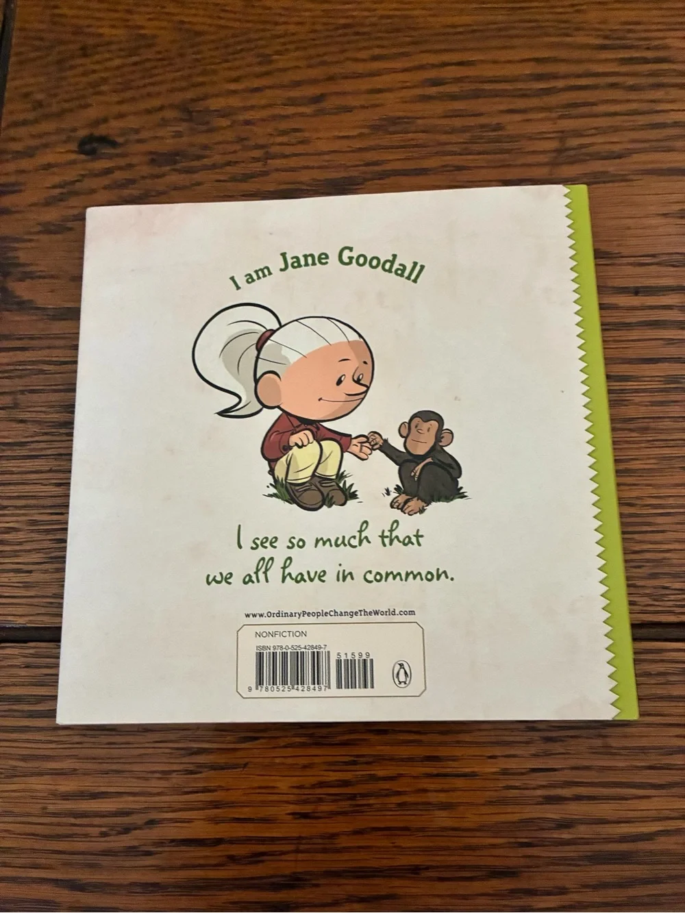 I Am Jane Goodall Children's Book - Green Cover